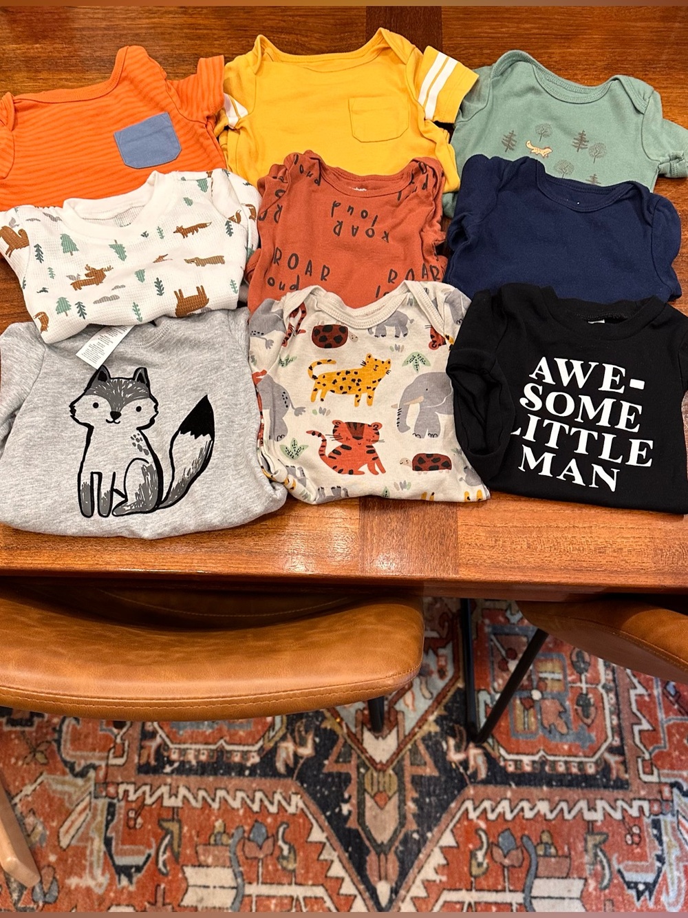 EUC/New Bundle of Baby Boys Onesies and Tops, 6-9 Months, Set of 9